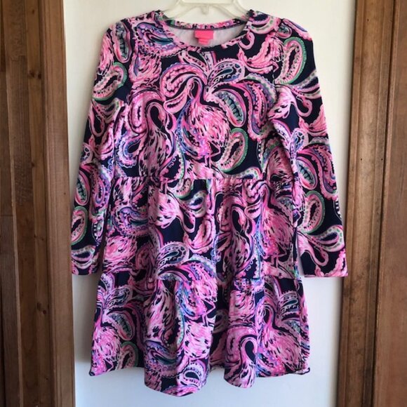 LILLY PULITZER Mini Arlette High Tide Navy Flock to the Top Long Sleeve … - Picture 2 of 16